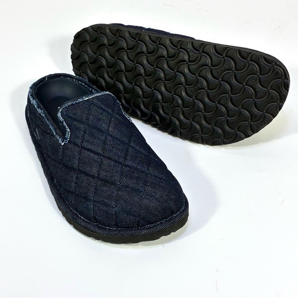 Birkenstock 1774 Eliscu Quilted Denim Slide Clogs Mules Dark Wash Denim 6 37 NEW - Picture 9 of 17